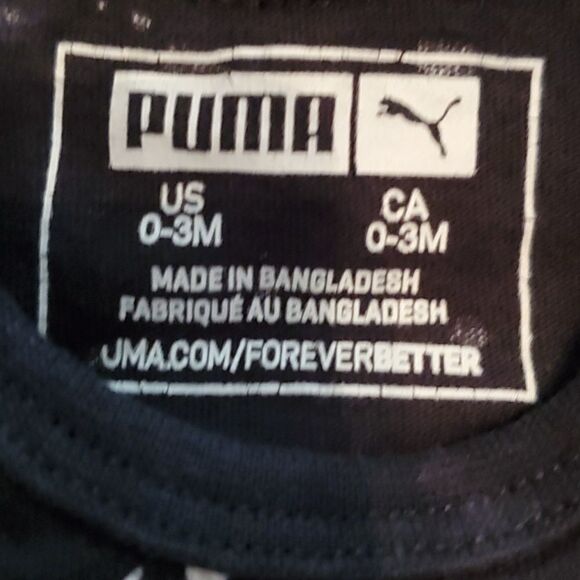 Infant PUMA One Piece Long Sleeve Footie Size 0-3 Months - Picture 5 of 5